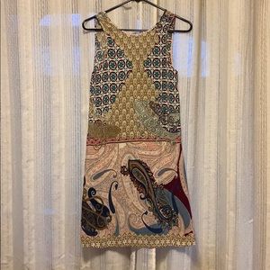 Paisley print mini dress